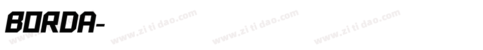 borda字体转换