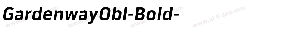 GardenwayObl-Bold字体转换