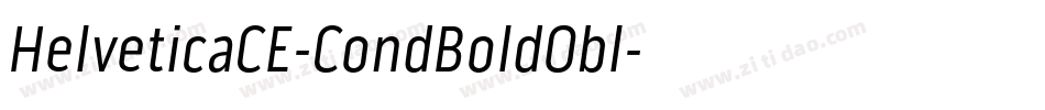 HelveticaCE-CondBoldObl字体转换