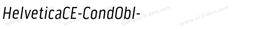 HelveticaCE-CondObl字体转换