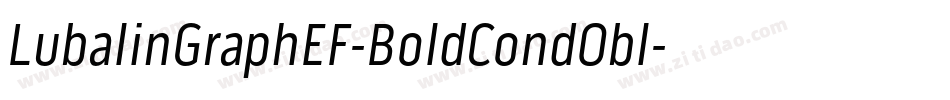 LubalinGraphEF-BoldCondObl字体转换