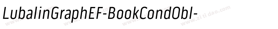 LubalinGraphEF-BookCondObl字体转换