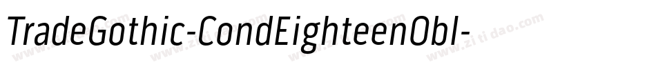 TradeGothic-CondEighteenObl字体转换
