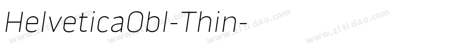 HelveticaObl-Thin字体转换