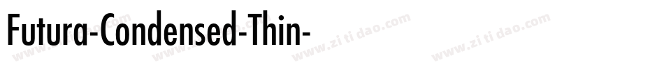 Futura-Condensed-Thin字体转换