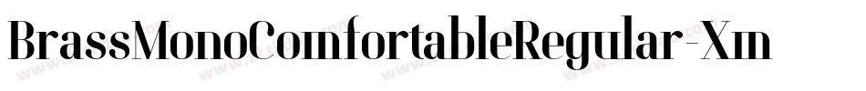 BrassMonoComfortableRegular-XmYK字体转换