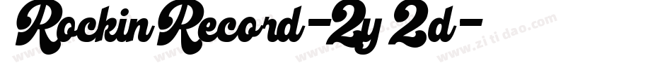 RockinRecord-2y2d字体转换