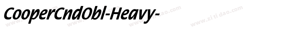 CooperCndObl-Heavy字体转换