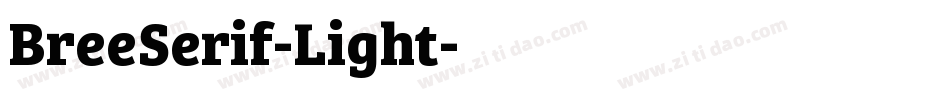 BreeSerif-Light字体转换