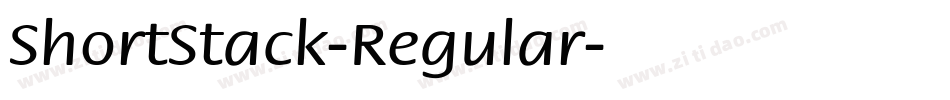 ShortStack-Regular字体转换