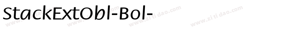 StackExtObl-Bol字体转换