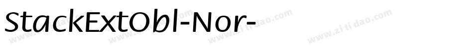 StackExtObl-Nor字体转换