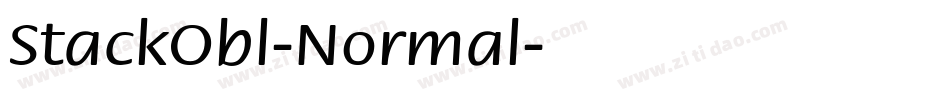 StackObl-Normal字体转换