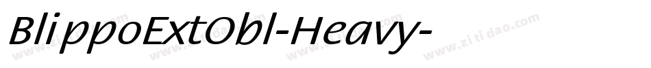 BlippoExtObl-Heavy字体转换