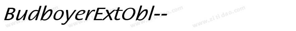 BudboyerExtObl-字体转换