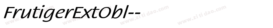 FrutigerExtObl-字体转换