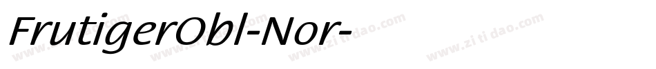 FrutigerObl-Nor字体转换
