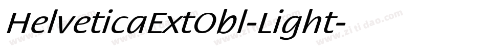 HelveticaExtObl-Light字体转换