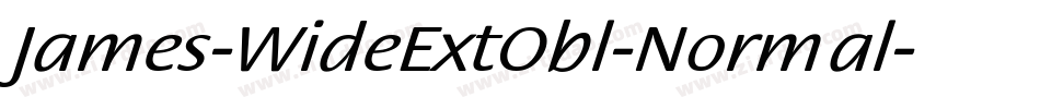 James-WideExtObl-Normal字体转换 James-WideExtObl-Normal字体转换