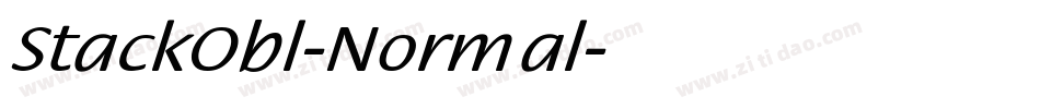 StackObl-Normal字体转换