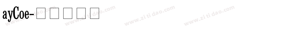SandyhillConden字体转换