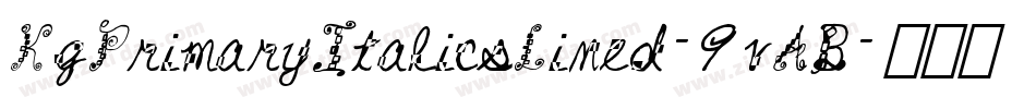 KgPrimaryItalicsLined-9vAB字体转换