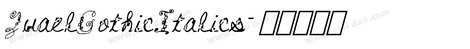 QuaelGothicItalics字体转换