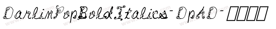 DarlinPopBoldItalics-DpAD字体转换