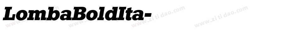 LombaBoldIta字体转换