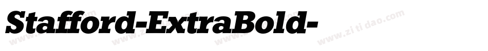 Stafford-ExtraBold字体转换