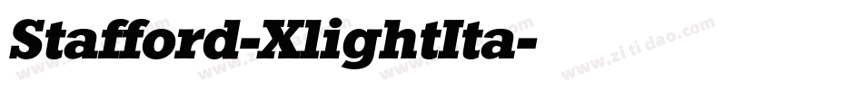 Stafford-XlightIta字体转换