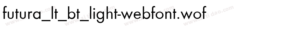 futura_lt_bt_light-webfont.woff字体转换