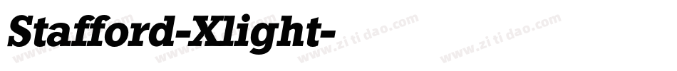 Stafford-Xlight字体转换