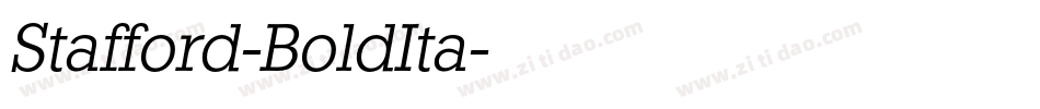 Stafford-BoldIta字体转换