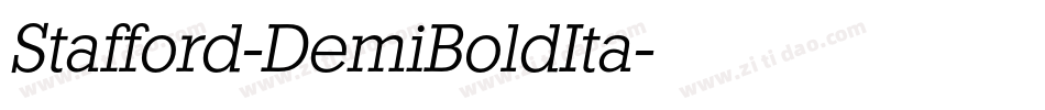 Stafford-DemiBoldIta字体转换