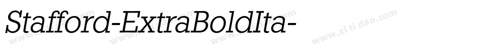 Stafford-ExtraBoldIta字体转换