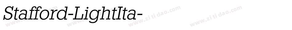 Stafford-LightIta字体转换