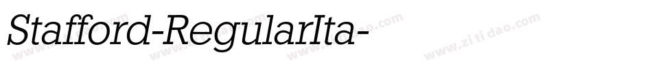Stafford-RegularIta字体转换