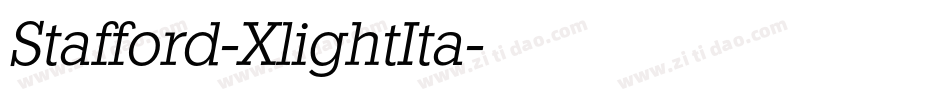 Stafford-XlightIta字体转换