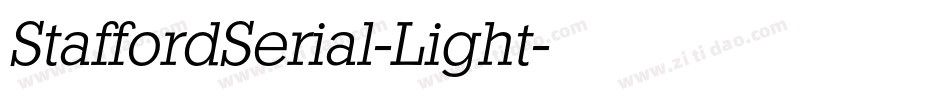 StaffordSerial-Light字体转换