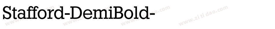 Stafford-DemiBold字体转换