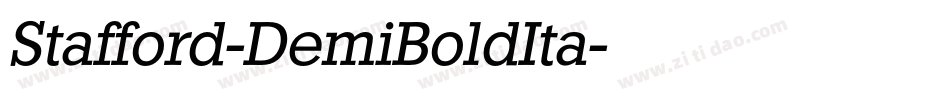 Stafford-DemiBoldIta字体转换