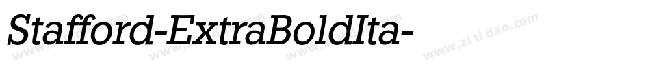 Stafford-ExtraBoldIta字体转换