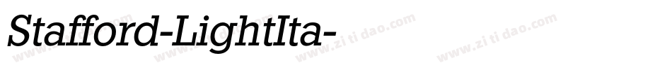 Stafford-LightIta字体转换