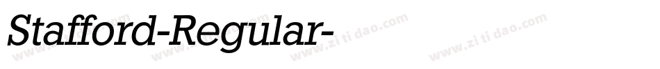 Stafford-Regular字体转换