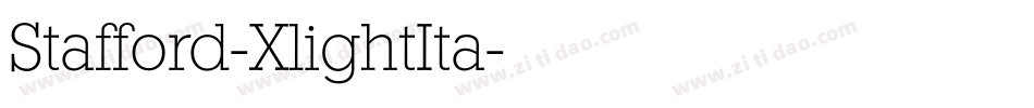 Stafford-XlightIta字体转换