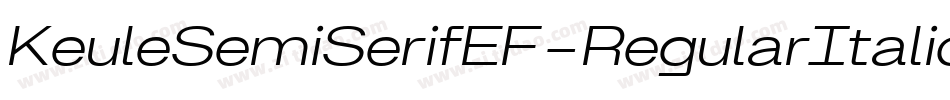 KeuleSemiSerifEF-RegularItalic字体转换