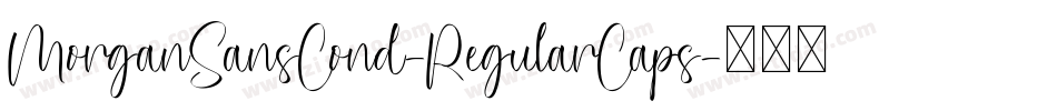 MorganSansCond-RegularCaps字体转换