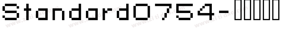 Standard0754字体转换