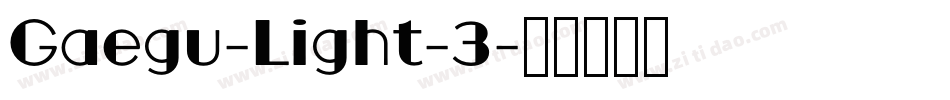 Gaegu-Light-3字体转换
